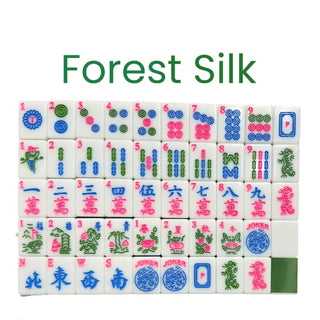 Forest Silk Green American Mahjong Tile Set