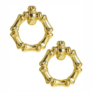 Vivi Bamboo Doorknocker - 18k Gold Plated