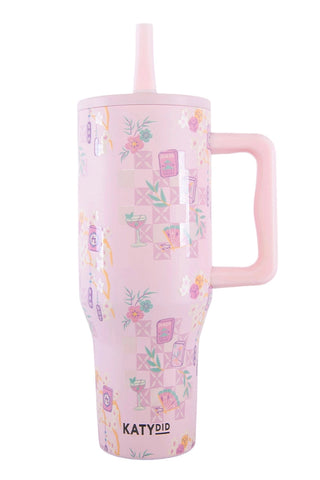 Mahjong Pieces Flip Top Tumbler Cup