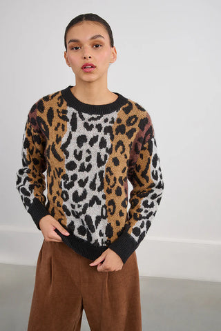 Leopard Knitted Sweater