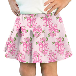 Tennis Skort in Pink Bows
