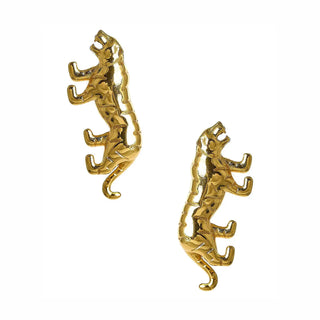 Tiger - Stud Earring - 18k Gold Plated