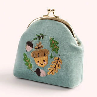Velvet Coin Purse - Happy Acorn