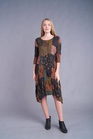 Autumn Crushed Sharkbite Dress