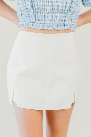 Asymmetric High Waist Skort