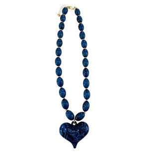 Roxie Beaded Necklace with Heart Charm