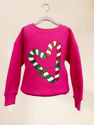 Christmas Candy Cane Sweatshirt