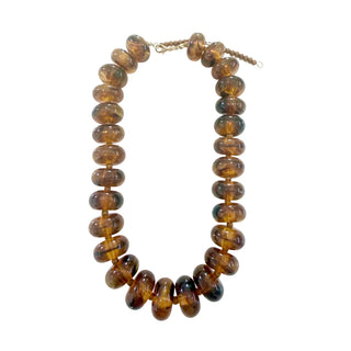 Marlan Chunky Beaded Necklace - Tortoise