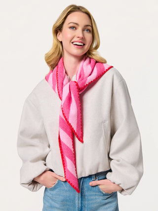 Joy Large Triangle Scarf in Pink
