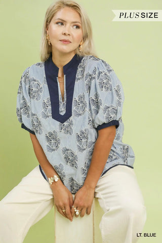 The Gracie Embroidered V-Neck Top