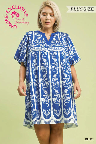 The Gwen Border Print Mini Dress