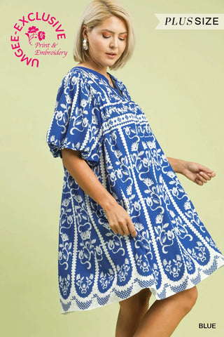 The Gwen Border Print Mini Dress