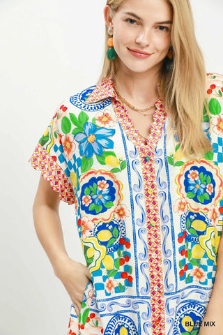 The Mere Mediterranean Print Dress