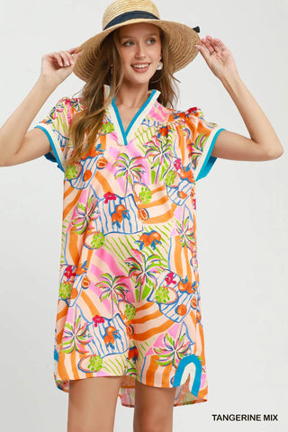 The Missy Tropical Print Dress