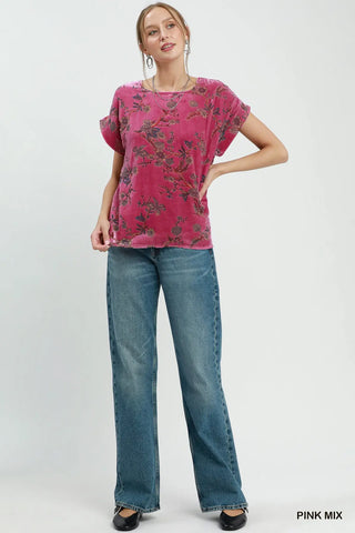 The Amara Front Lining Round Neck Sleeveless Printed Top