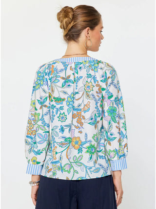 The Paisley Printed Long-sleeve Blouse