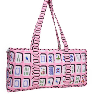 Jane Mahjong Zippered Game Bag Pink