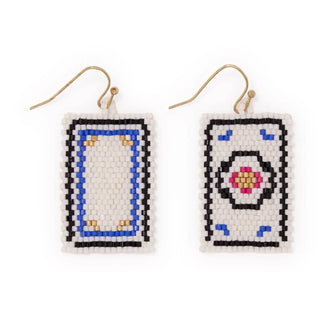 Lily Beaded Mahjong Earrings