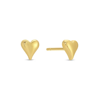 Simple Heart Studs- Gold