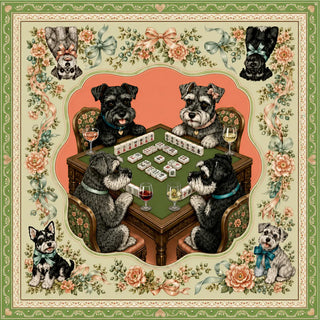 Schnauzer Society Miniature Schnauzer Mahjong Mat