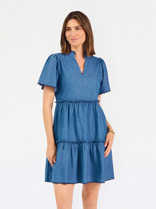 The Ivy Mini Chambray Dress
