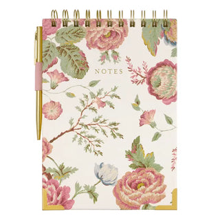 Laura Ashley Steno Pad with Pen -- Romantic Cottage Floral