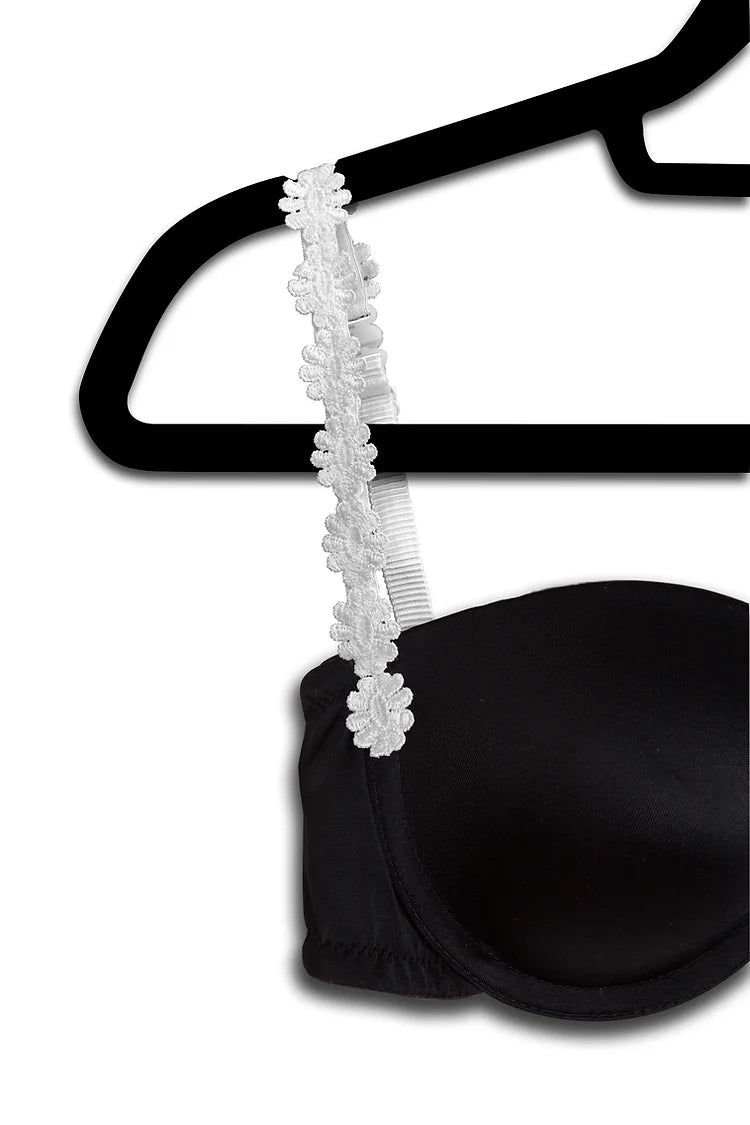 White Bra With White Flower Straps – Vivi's Richardson