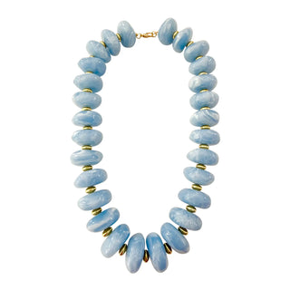 Randi Chunky Beaded Necklace - Light Blue