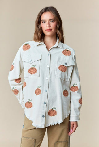 Pumpkin Corduroy Shacket