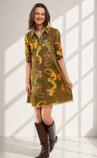 Chatham Green Dragon Dress in Olive