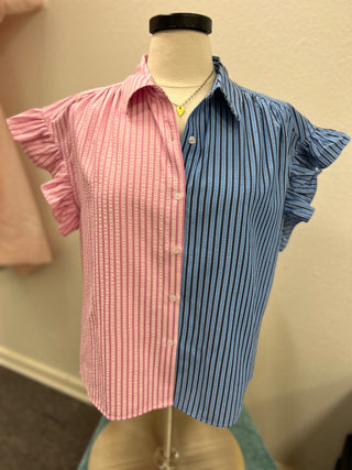 Colorblock Striped Top