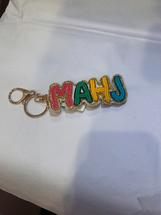Mahjong Beaded Key Chain - Bag Charm