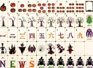 Southern Peacock Halloween Tiles