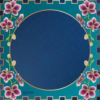 Purple Orchids Mahjong Mat