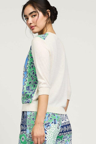 Boho Tile Print Knit Top