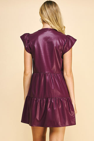 The Candace Vegan Leather Dress