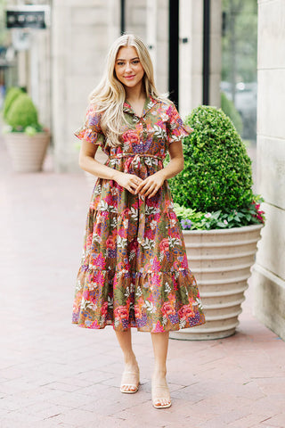The Hayes Button Up Midi Dress