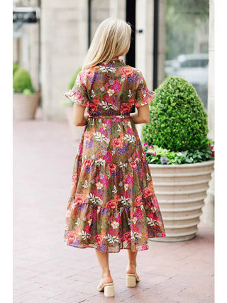 The Hayes Button Up Midi Dress