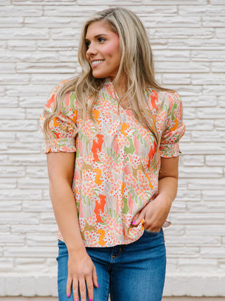 Marie Top | Center Piece Tan