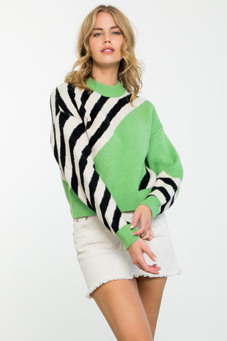 Lime Stripe Sweater