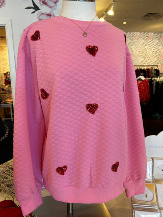Quilted Heart Patch Top