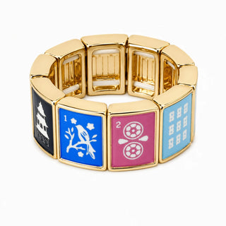 Mahjong Multi Tile Stretch Ring - Colorful Tile