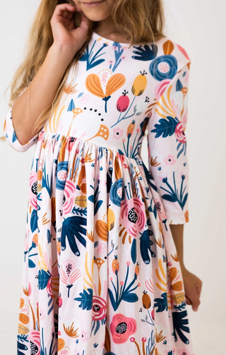 Blush Peony Twirl Dress