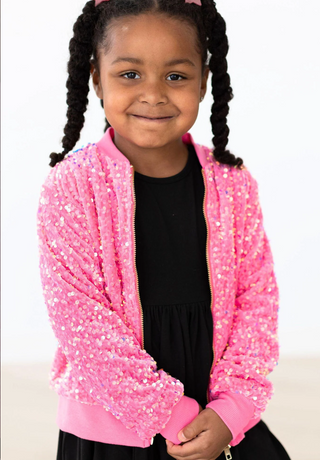 Pink Velvet Sequin Jacket