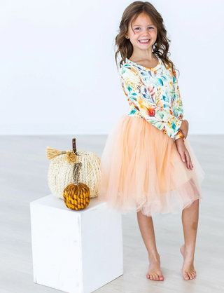 Fall Watercolors L/S Tutu Dress