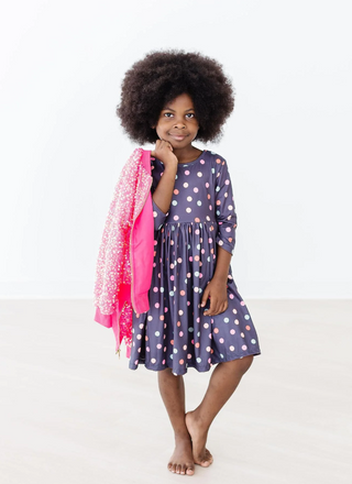 City Girl 3/4 Sleeve Twirl Dress