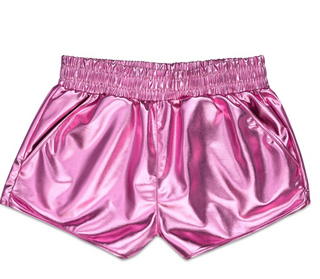 Pink Metallic Shorts