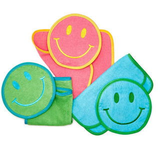 Happy 2 Pc Plush Cotton Terry Wash Set Asst 3 Colorations