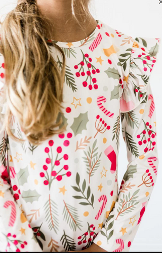 Holly Jolly Ruffle Tee