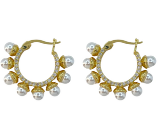 Touch of Pearl Hoops